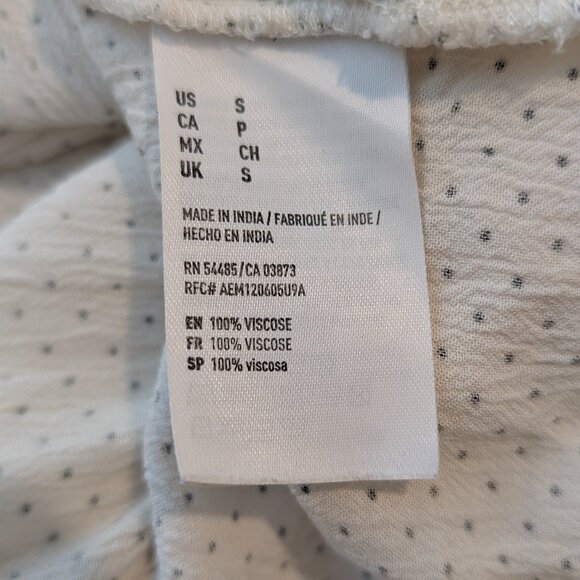 American Eagle Black and White Polka Dot Tank Top Blouse - Picture 5 of 5